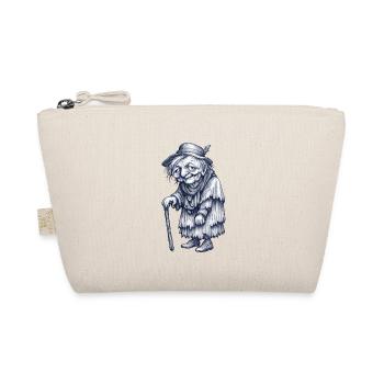 Vintager Greis mit Stock | Oma Hexe - Bio-Täschchen - Natur - Vorne