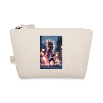 Neon Dread Guitarist with Pink Guitar - Organic Pouch - nature - Front