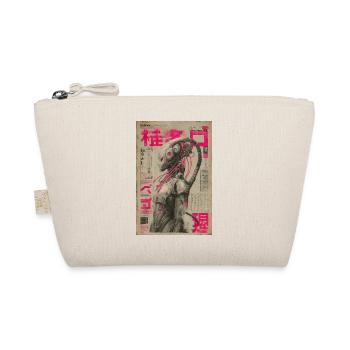 Neon Mecha Amid Pink Japanese News - Organic Pouch - nature - Front