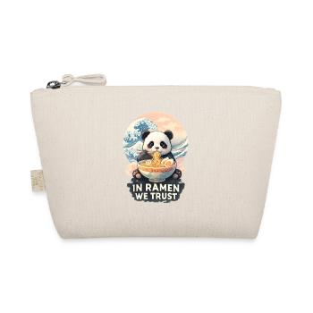 Panda Ramen Great Wave Japan - Organic Pouch - nature - Front