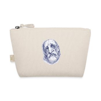 Old Man Sketch Portrait - Organic Pouch - nature - Front