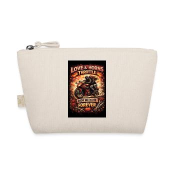 Love & Motorcycle: Ride Forever - Organic Pouch - nature - Front