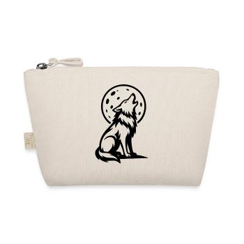 Wolf howling at full moon - Organic Pouch - nature - Front