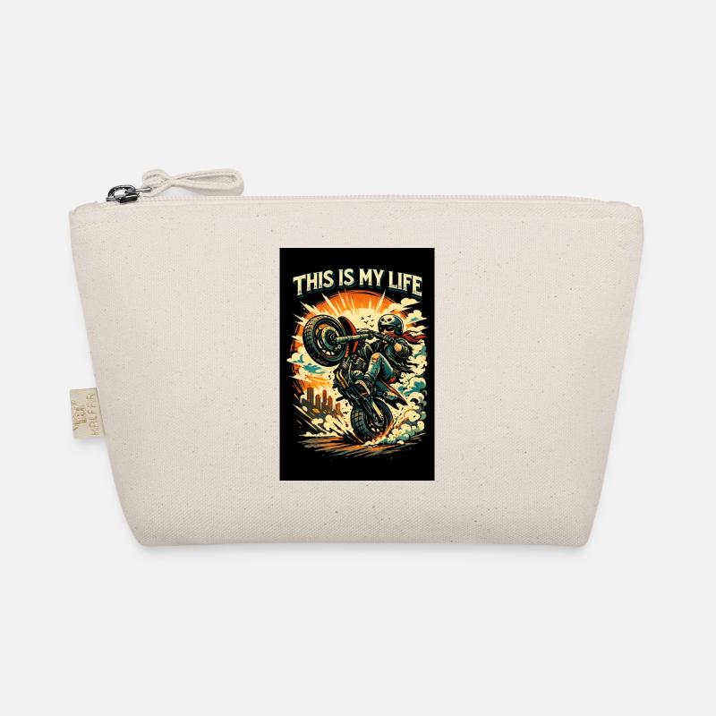 Motorcycle in action Organic Pouch