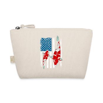 Patriotic Koi Fish USA Flag Pond Life Pride - Bio-Täschchen - Natur - Vorne