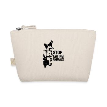 Tier-Silhouette mit Schriftakzent - Bio-Täschchen - Natur - Vorne