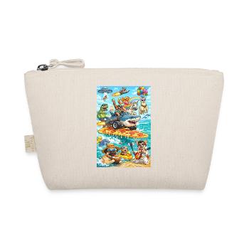 Dino Unicorn Pizza Beach - Organic Pouch - nature - Front