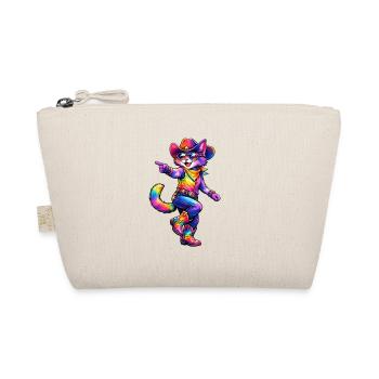 Colorful Cat Cowboy - Organic Pouch - nature - Front