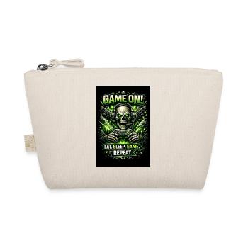Game On Skull Neon Gamer - Organic Pouch - nature - Front