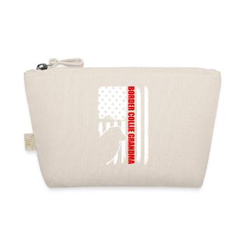 Border Collie Grandma American Flag Patriotic - Organic Pouch - nature - Front