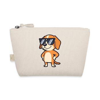 Sunglasses Dog Pose - Organic Pouch - nature - Front