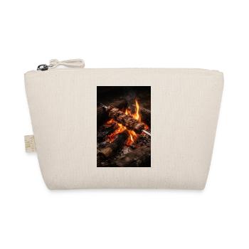Flames skewer at the campfire - Organic Pouch - nature - Front