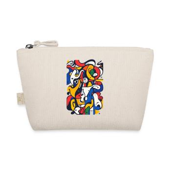Colorful Lines Mosaic Abstract Artwork Motif - Organic Pouch - nature - Front