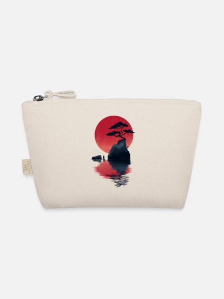 Île du Coucher de Soleil Zen Rouge - Trousse biologique - nature - Devant