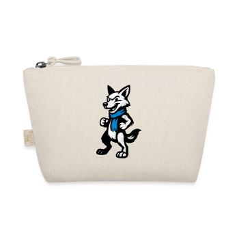 Wolf hero with blue scarf - Organic Pouch - nature - Front