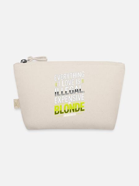 Everything I Love Illegal Expensive Blonde Männer - Bio-Täschchen - Natur - Vorne