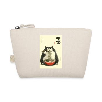 Neko Ramen Cat - Organic Pouch - nature - Front
