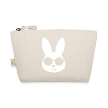 Cool Bunny Sunglasses Clean Vector - Organic Pouch - nature - Front