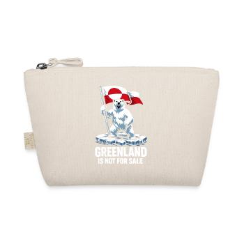 Greenland Flag Bear Greenlanders Gift - Organic Pouch - nature - Front