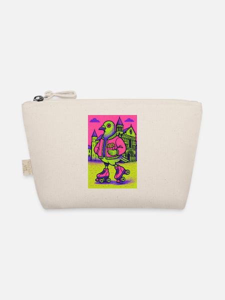 Neon_Pigeon_Roller-skater_2 - Organic Pouch - nature