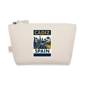 Cádiz Spanien – Retro Reiseposter Navy/Gold - Bio-Täschchen - Natur - Vorne