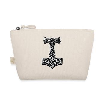 Mjölnir Viking knot symbol - Organic Pouch - nature - Front