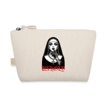 Unholy Nun – Dark Gothic Tattoo Style - Organic Pouch - nature - Front