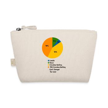 Crossbow Hunting Pie Chart Funny Hobby Graph - Organic Pouch - nature - Front