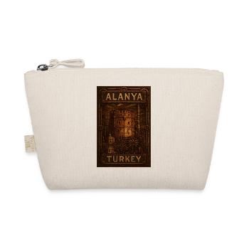 Alanya Türkei – Steampunk Roter Turm Reise Poster - Bio-Täschchen - Natur - Vorne