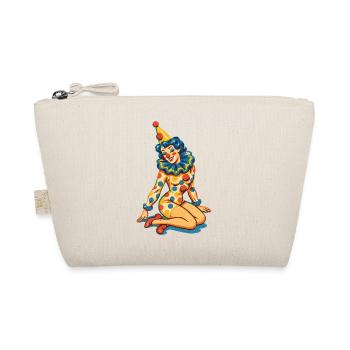 Pastel Circus Clown Portrait - Organic Pouch - nature - Front