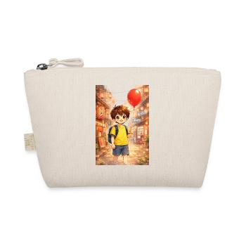 Rêveur enfantin au ballon rouge - Trousse biologique - nature - Devant