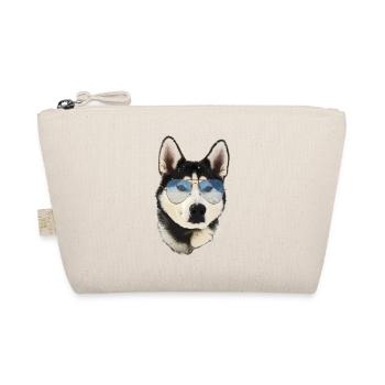Un husky avec des lunettes de soleil et un paysage enneigé - Trousse biologique - nature - Devant