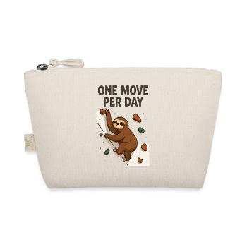 Faultier Bouldern: One Move Per Day Design - Bio-Täschchen - Natur - Vorne