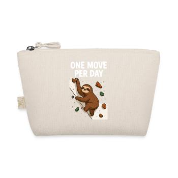 Faultier Bouldern: One Move Per Day Design - Bio-Täschchen - Natur - Vorne