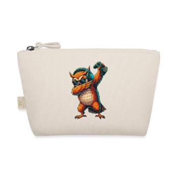 Gamer Owl Bird Playing Video Games Art - Organic Pouch - nature - Front