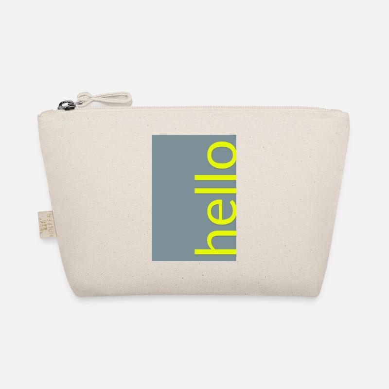 Hello – Modern Minimal Typography Design - Organic Pouch - nature
