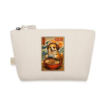 Ramen Corgi Gaming Anime Japanese Noodle Bowl - Organic Pouch - nature - Front