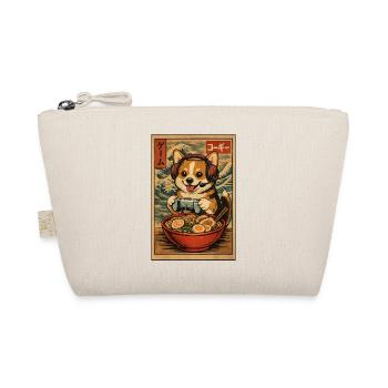 Ramen Corgi Gaming Anime Japanese Noodle Bowl - Organic Pouch - nature - Front