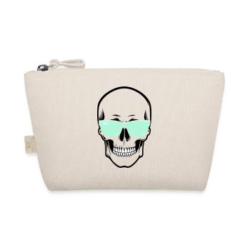 Color-Adjustable Sunglasses Smile Skull - Organic Pouch - nature - Front