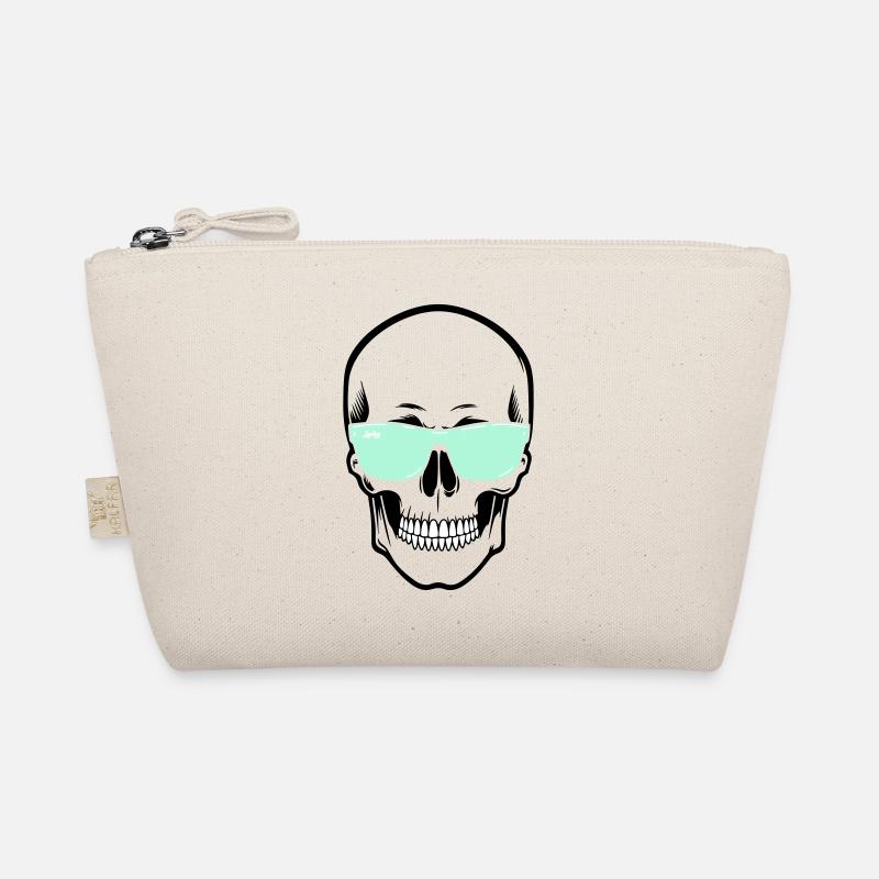 Color-Adjustable Sunglasses Smile Skull Organic Pouch