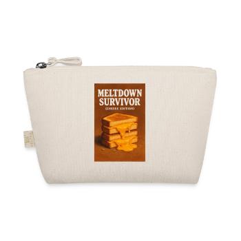 Meltdown Survived | Cheese Humor - Organic Pouch - nature - Front