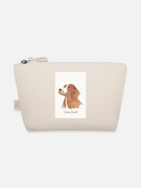 Beagle Portrait im Bleistift - Bio-Täschchen - Natur