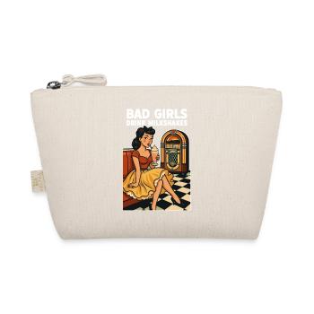 50s Pin-Up: Bad Girls Drink Milkshakes Rockabilly - Bio-Täschchen - Natur - Vorne