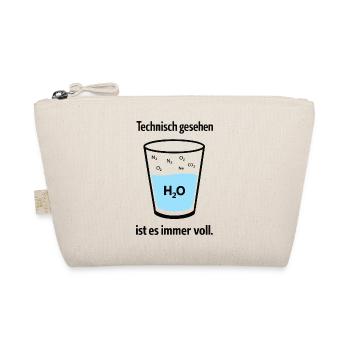 Technisch gesehen ist es immer voll – Nerd Humor - Bio-Täschchen - Natur - Vorne