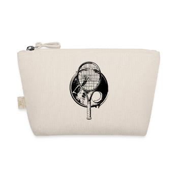Tennis Racket Tennis Ball Plain Black Tennis - Organic Pouch - nature - Front