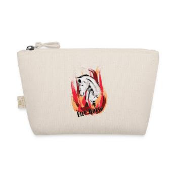 Fire Horse - Illustration with flames - Organic Pouch - nature - Front