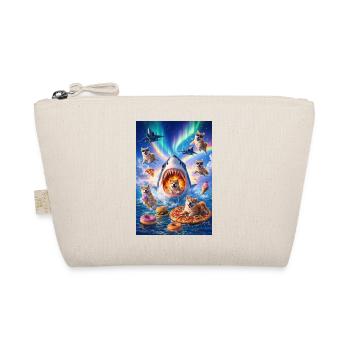 Shark with pizza & space dogs - Organic Pouch - nature - Front
