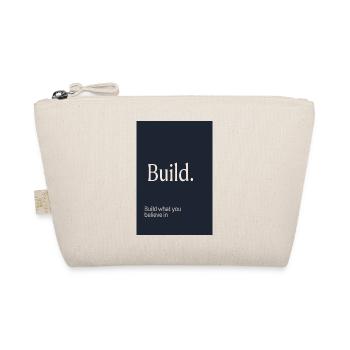 Build. – Minimal Motivation Typo Design - Bio-Täschchen - Natur - Vorne