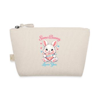 Osterhase in der Brusttasche - Bio-Täschchen - Natur - Vorne