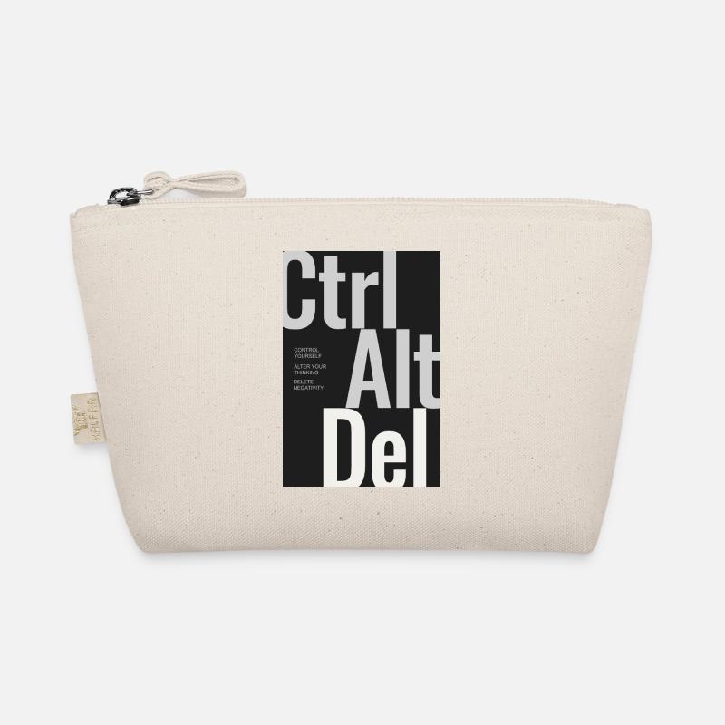 CTRL ALT DEL – Typography Poster Minimal Design Organic Pouch